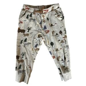 H&M Beige Woodland Animal Pants size 2-3